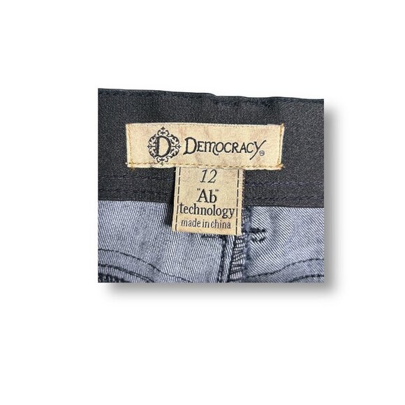 Democracy Black Ab Technology Skinny Jeans Stretch Sculpting Fit Mid Rise Sz 12 - Picture 10 of 10